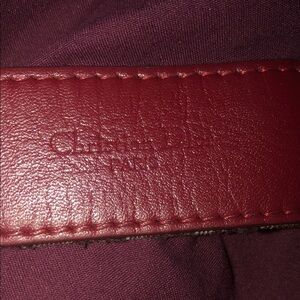 Dior Red Leather Belt